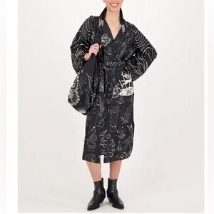 Me369 NOVA Kimono Fly Me to the Moon Maxi Midi Dress Francine Love size medium